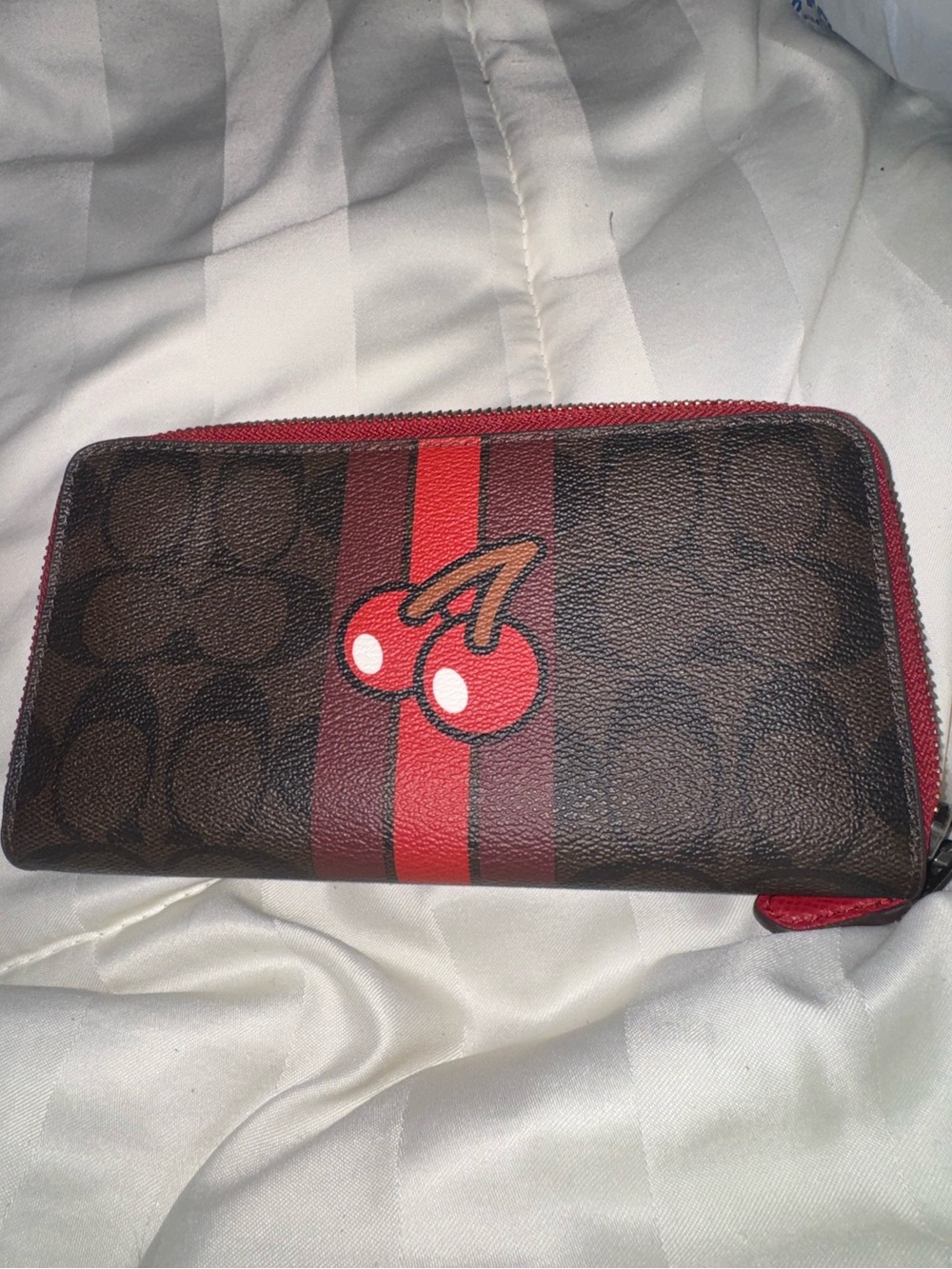 Coach Women's Accordion Zip Wallet in Pac Man Signature Canvas